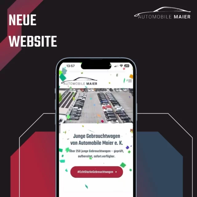 🚗💻 Unsere neue Website ist online! 💻🚗
Entdecke über 250 junge Gebrauchtwagen bei Automobile Maier e. K. – sofort verfügbar, geprüft und bereit für Dein nächstes Abenteuer! Vom Sportwagen bis zur Luxuslimousine – finde Dein Traumauto bei uns. 💥

🔧 Geprüft & aufbereitet
💸 Finanzierung
🚚 Lieferservice

Klick Dich rein und finde Dein perfektes Match! 🚀

#neuewebsite #automobilemaier #performerlife #autoliebe #fahrzeugkauf #gebrauchtwagen #luxurycars #sportwagen #bebra