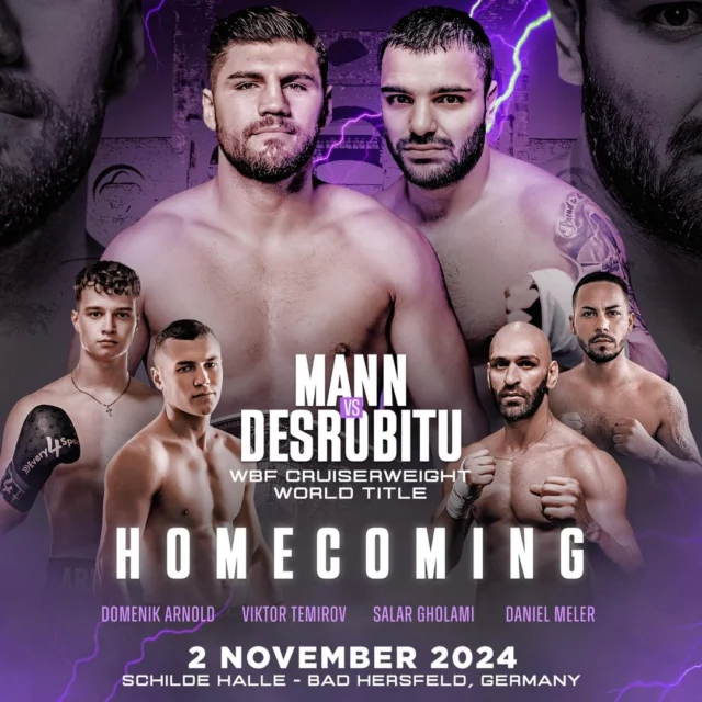 🥊 Fight Night in Bad Hersfeld! 🥊
🔥 MANN vs. DESROBITU - WBF Cruiserweight World Title! 🔥

Wir sind stolz, Sponsor von Artur Mann zu sein, der am 2. November 2024 in der Schilde Halle um den WBF Cruiserweight World Title kämpft! 💥

Es wird ein unvergesslicher Boxabend voller Spannung und Action, den ihr nicht verpassen wollt! 🔥

Wir freuen uns auf einen fairen und spannenden Kampf und wünschen den Boxern viel Erfolg im Ring! 💪🥇

Kommt vorbei und feuert Artur Mann an, wenn er in seiner Heimatstadt in den Ring steigt. 🏆

Automobile Maier e. K. unterstützt Sport und Leistung – seid dabei, wenn Geschichte geschrieben wird!

📅 2. November 2024
📍 Schilde Halle – Bad Hersfeld

Artur Mann @mann_boxing 
Veranstalter @wowabrenner 

#arturmann #FightNight #boxen #worldtitle #automobilemaier #supportyourchampion #homecoming #badhersfeld #FairFight #goodluck